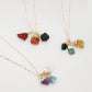 Zodiac Gemstone Charm Necklace