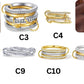 Preorder: Mixed Metal Pavé Link Rings