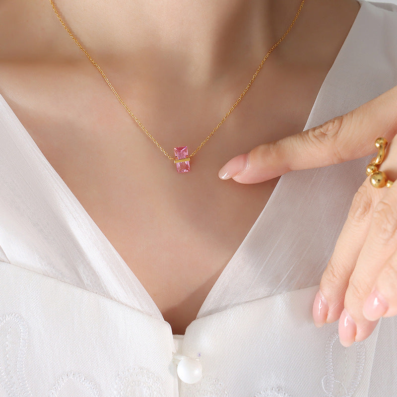 Preorder: Stainless Bezel Birthstone Necklace