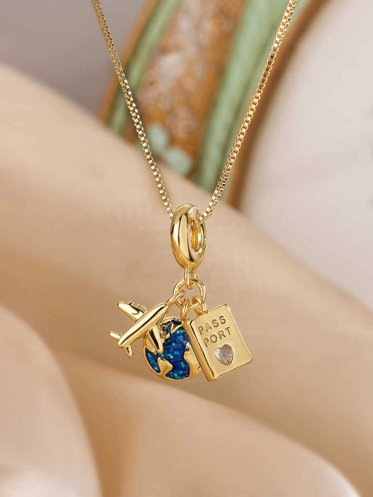 Wanderlust Travel Charm Necklace