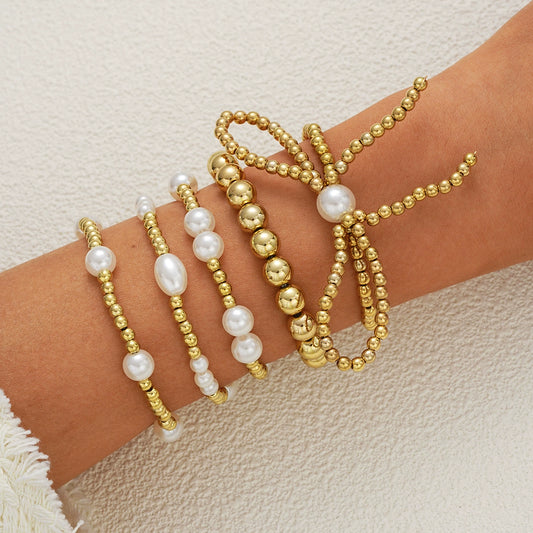 Chic Bow Beaded Stack