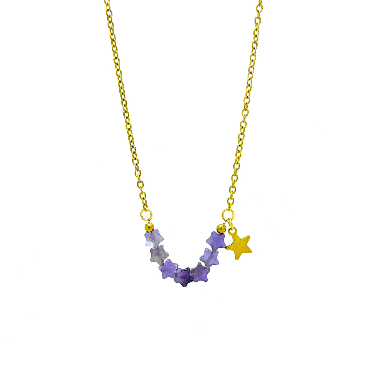 Starry Skies Natural Stone Charm Necklace