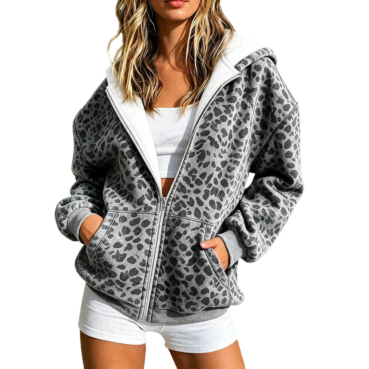 Wild Side Cozy Zip Up Hoodie