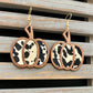 Animal Print Pumpkin Earrings