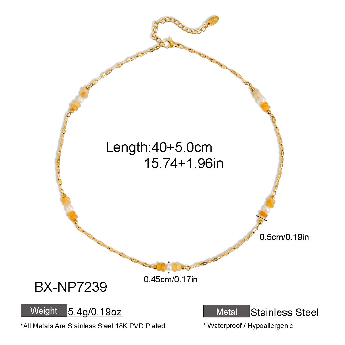Golden Coast Gemstone Necklace
