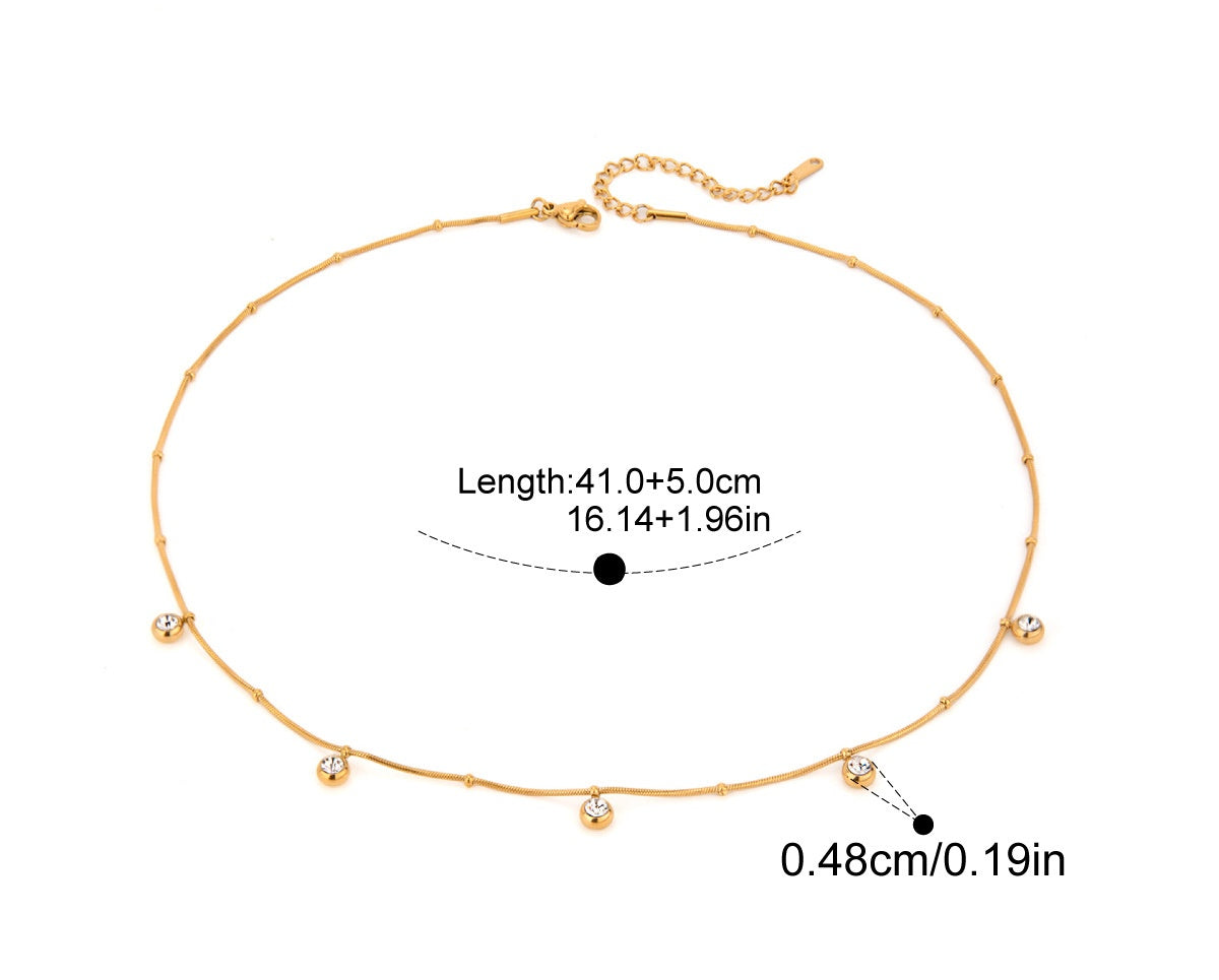 Preorder: Triple Layer Bar and Bezel Necklace Set