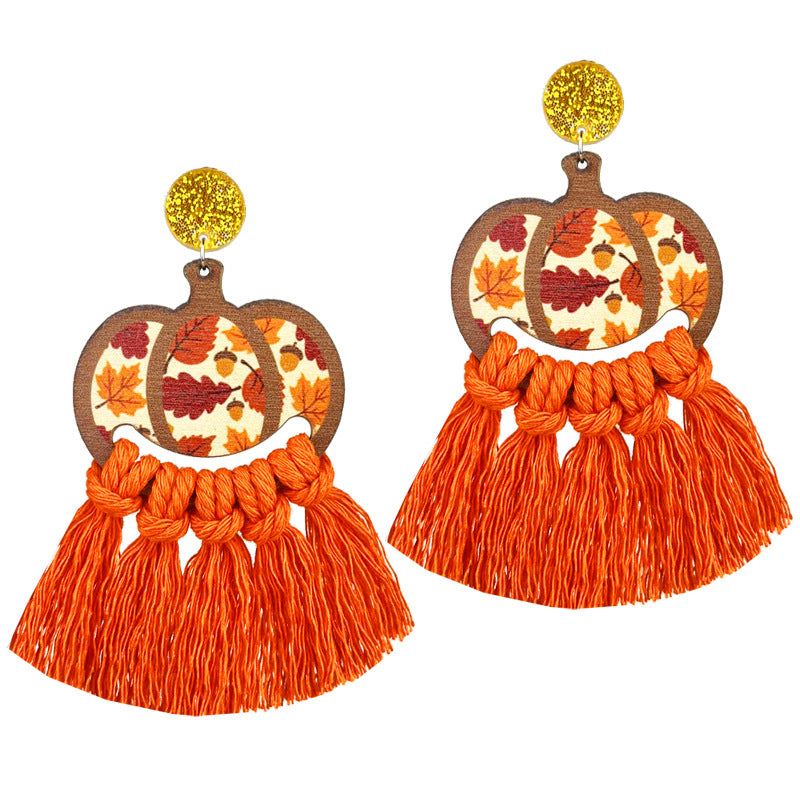 Fall/Thanksgiving Macrame Earrings