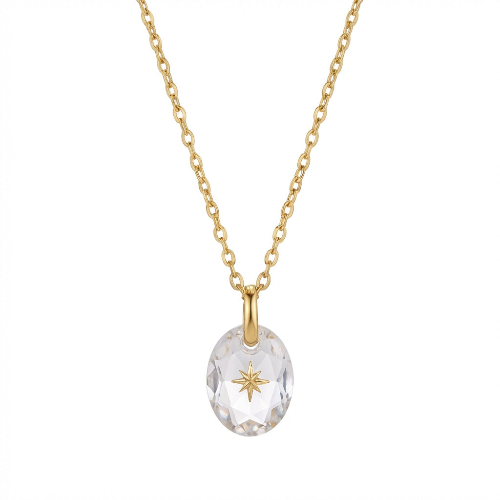 Golden Birthstone Drop Necklace