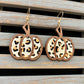 Animal Print Pumpkin Earrings