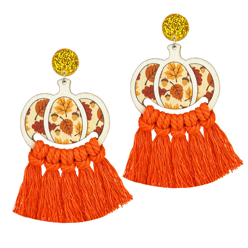 Fall/Thanksgiving Macrame Earrings