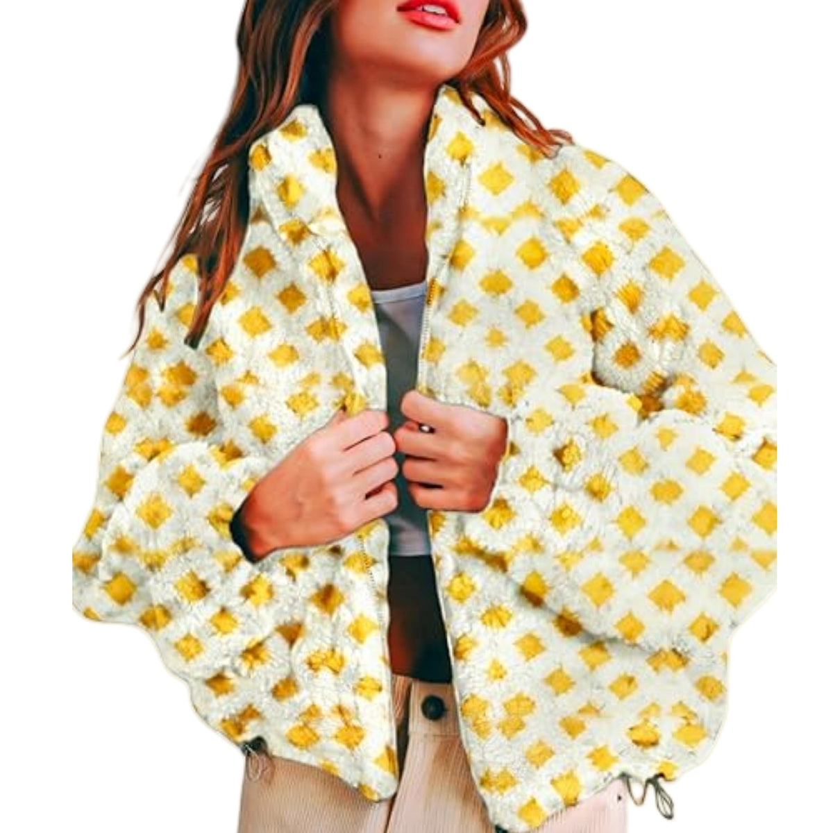 Cozy Check Sherpa Zip Jacket