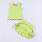 Girls Scallop Edge Activewear Set