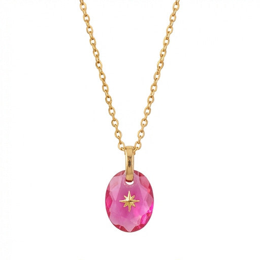 Golden Birthstone Drop Necklace