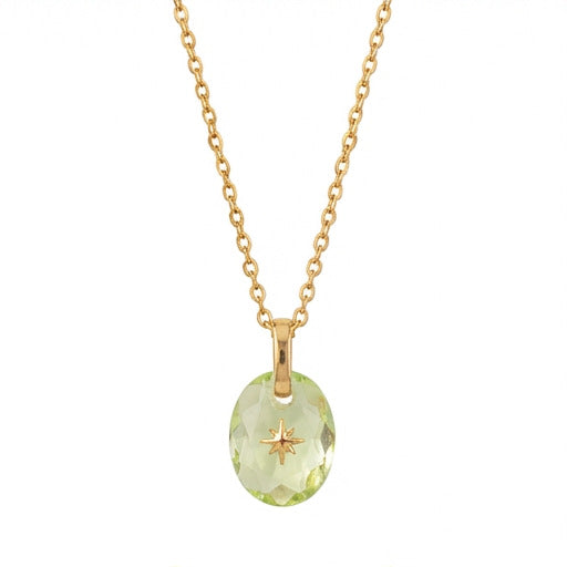 Golden Birthstone Drop Necklace