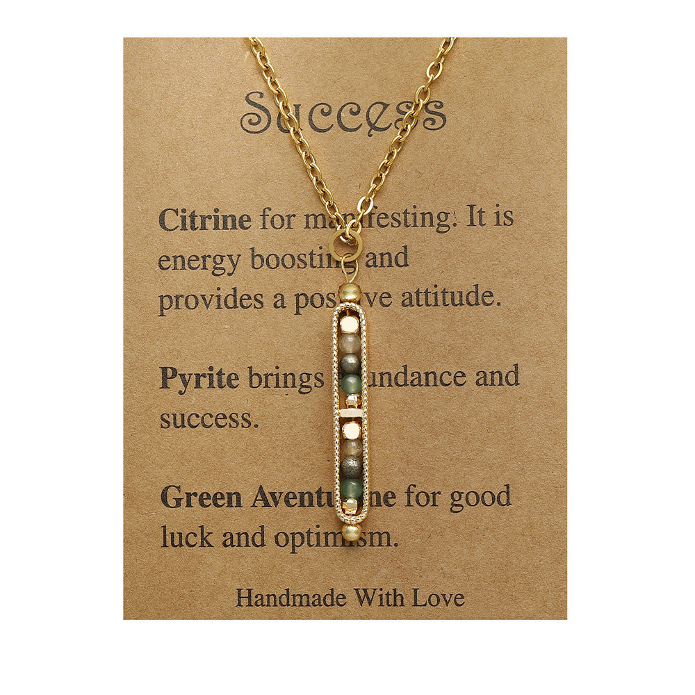 RTS: Natural Stone Healing Pendant Necklace