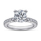 *Brilliant Round Cut Engagement Style Ring- SILVER SIZE 5