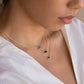 * Dainty Birthstone Pendant Necklace * FEBRUARY