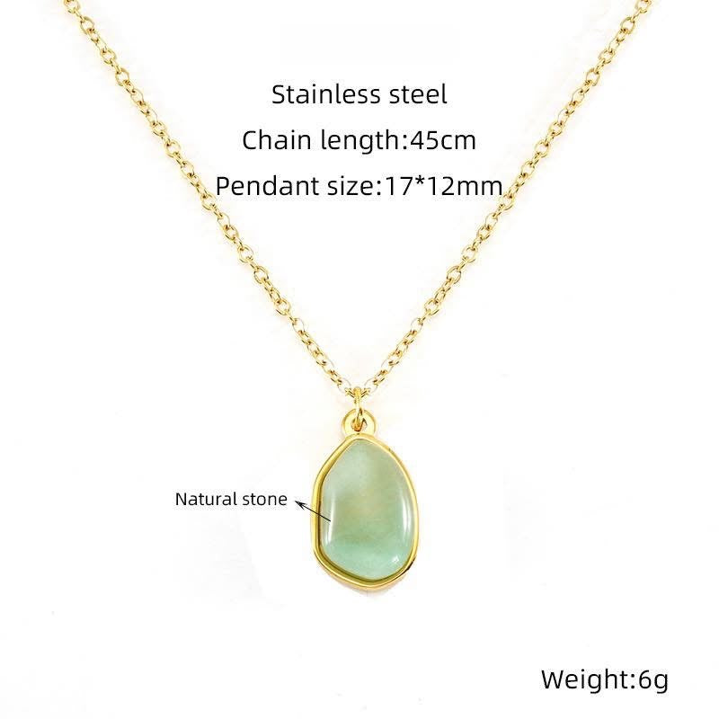 PREORDER: Serenity Drop Natural Stone Necklace