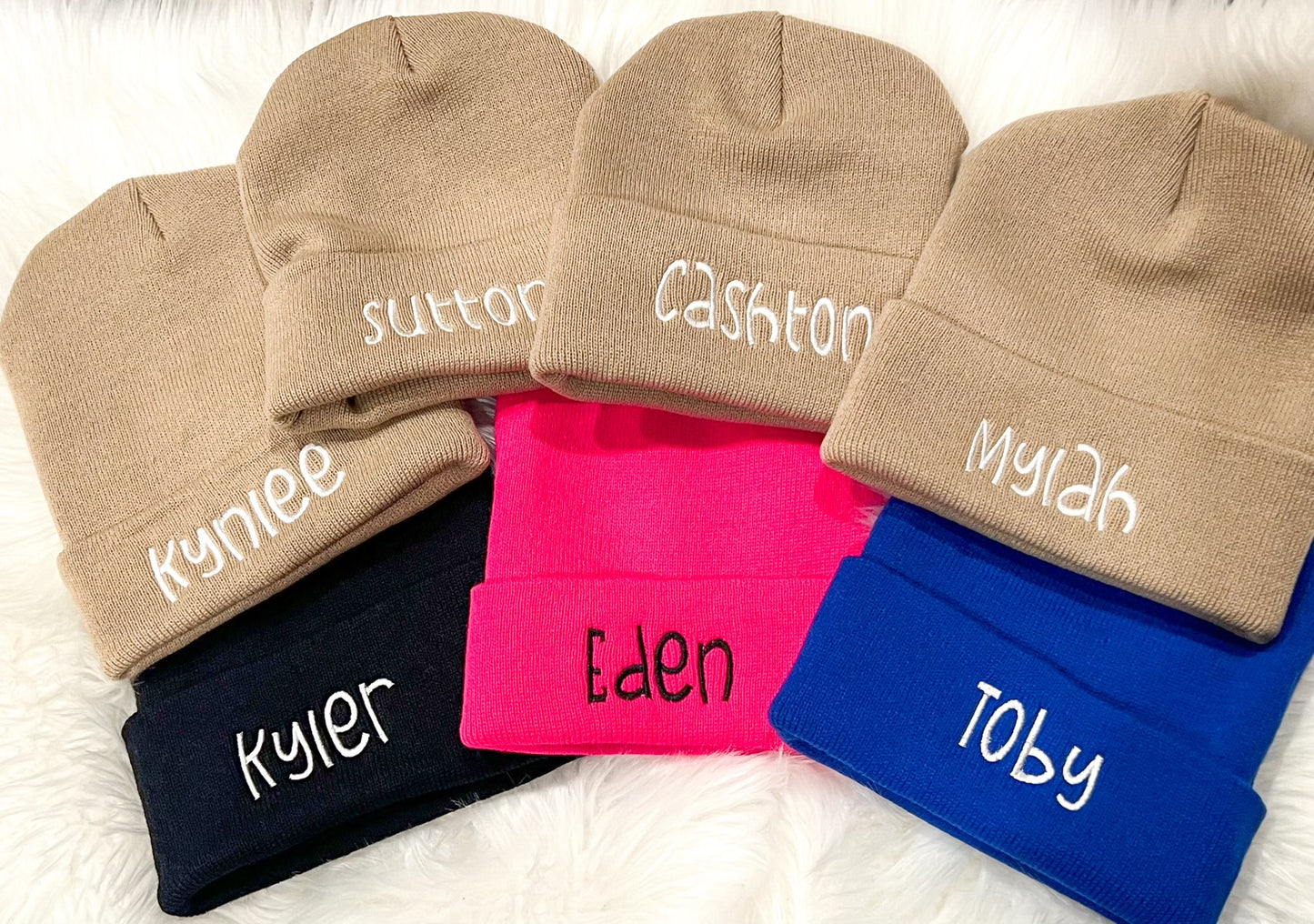 Preorder: Fully Customizable Embroidered Fall Beanies