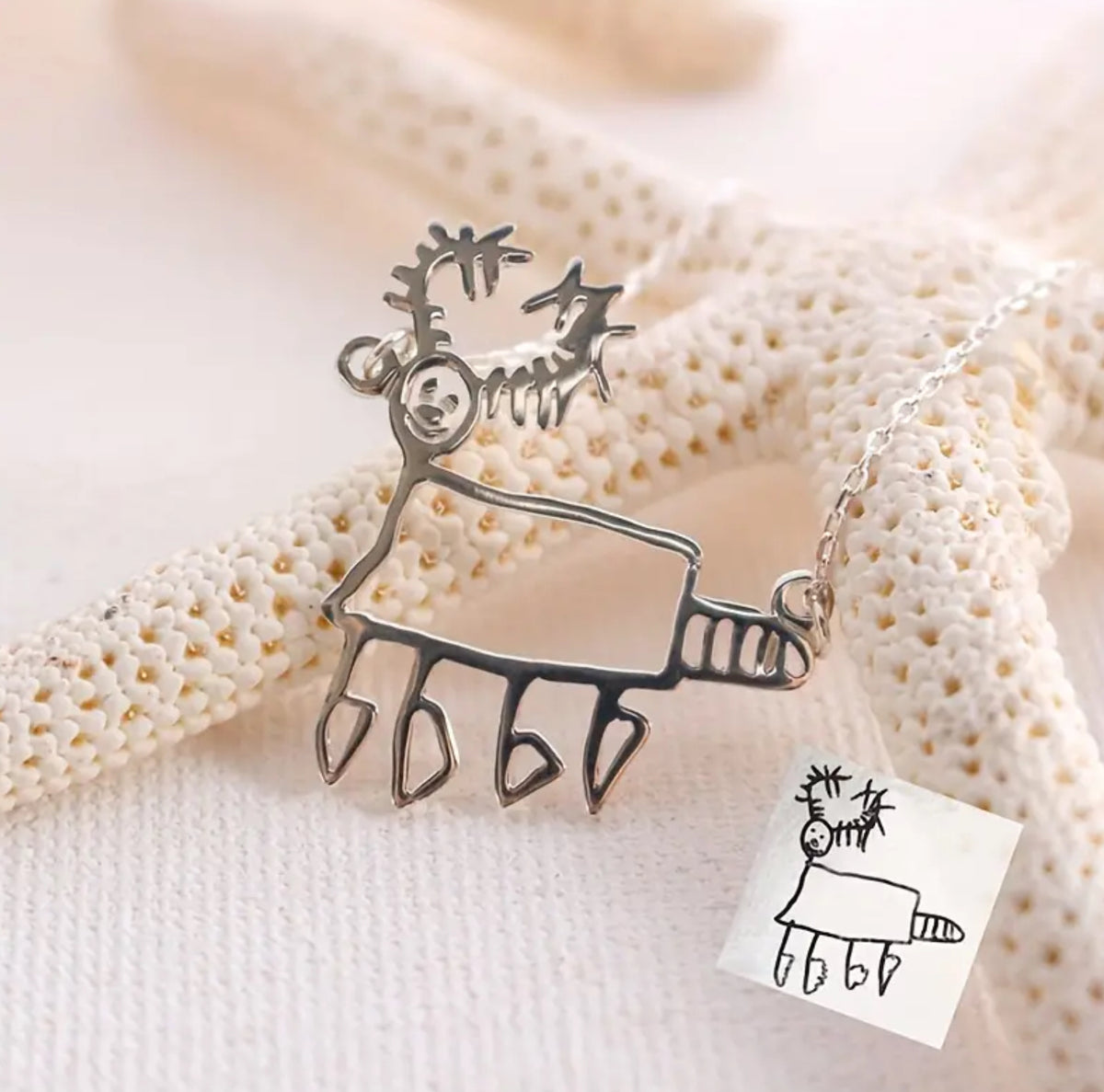 Preorder: Custom Photo Drawing and Handwriting Necklace