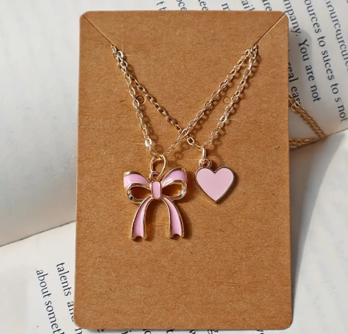 *Sweetheart Bow Layered Necklace*