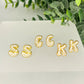 *Bold Initial Bubble Studs*- LETTERS L AND K