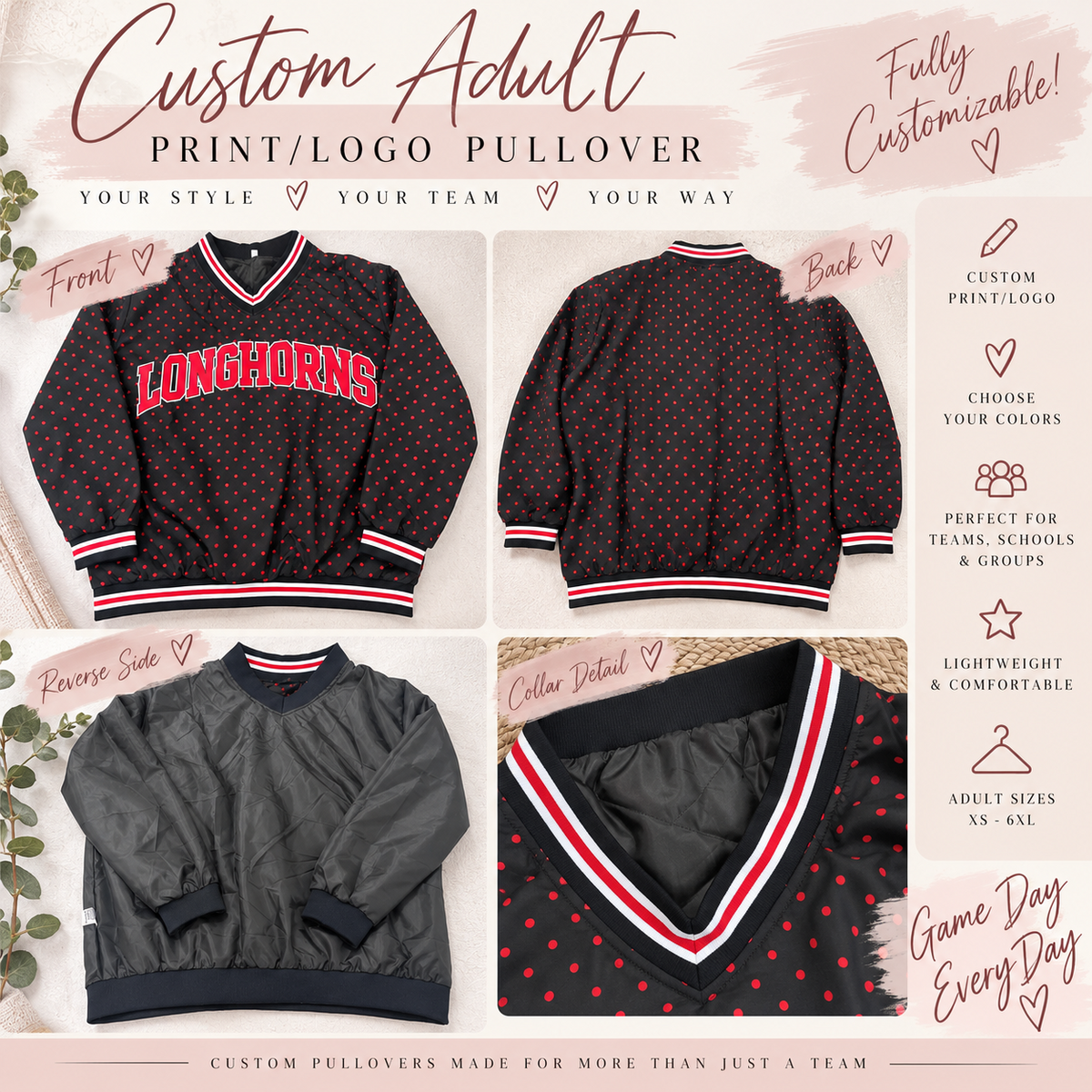 Game Day Spirit Pullover Jacket