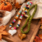 Autumn Heart Beaded Necklace