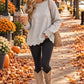 Scalloped Hem Cozy Pullover