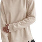 Scalloped Hem Cozy Pullover