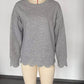 Scalloped Hem Cozy Pullover