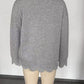 Scalloped Hem Cozy Pullover