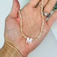 Preorder: Neutral Crystal Beaded Initial Necklace