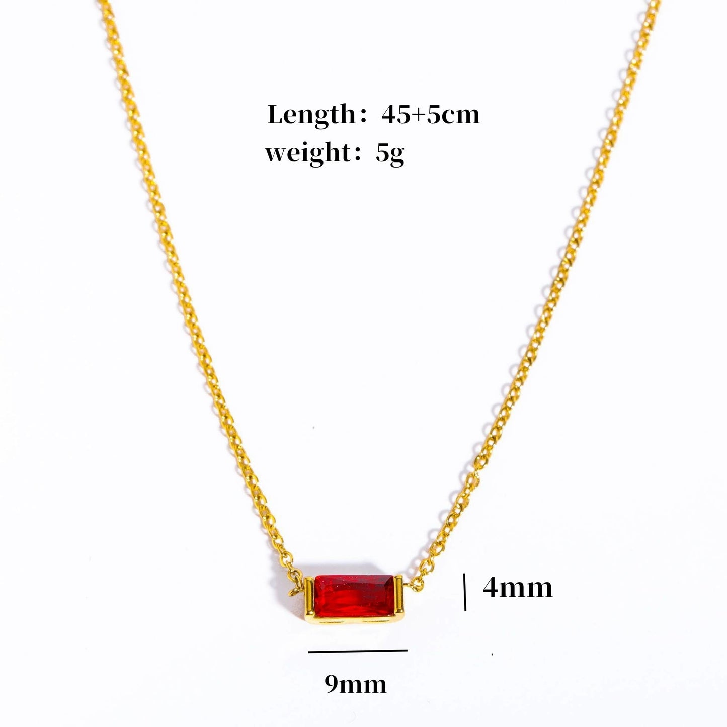 * Dainty Birthstone Pendant Necklace * FEBRUARY