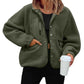 Fleece Button Down Sherpa Jacket