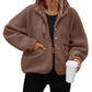Fleece Button Down Sherpa Jacket