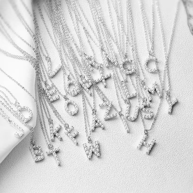 Preorder: Initial Pearl Charm Necklace