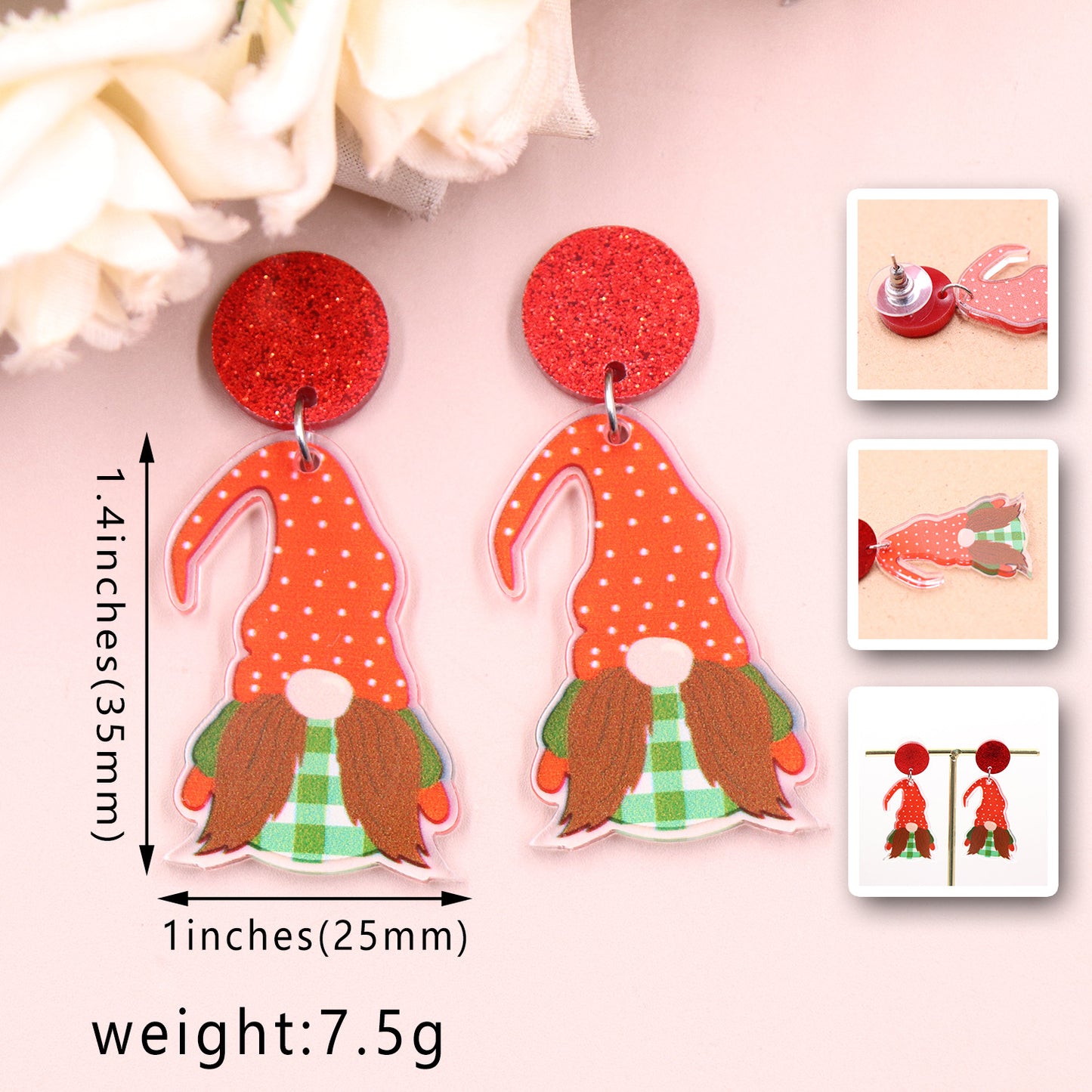 *RTS* Acrylic Gnome Earrings