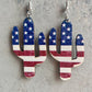*RTS* Patriotic Wooden Earrings