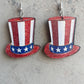 *RTS* Patriotic Wooden Earrings