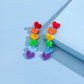 *RTS* Rainbow Heart Drop Studs