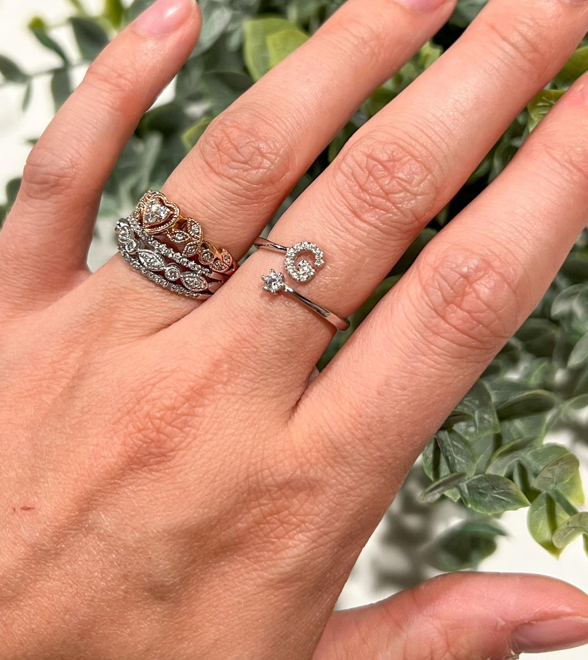 Stackable Iniitals Rings *RTS* Stackable Initial Rings – Spread Love Clothing Co
