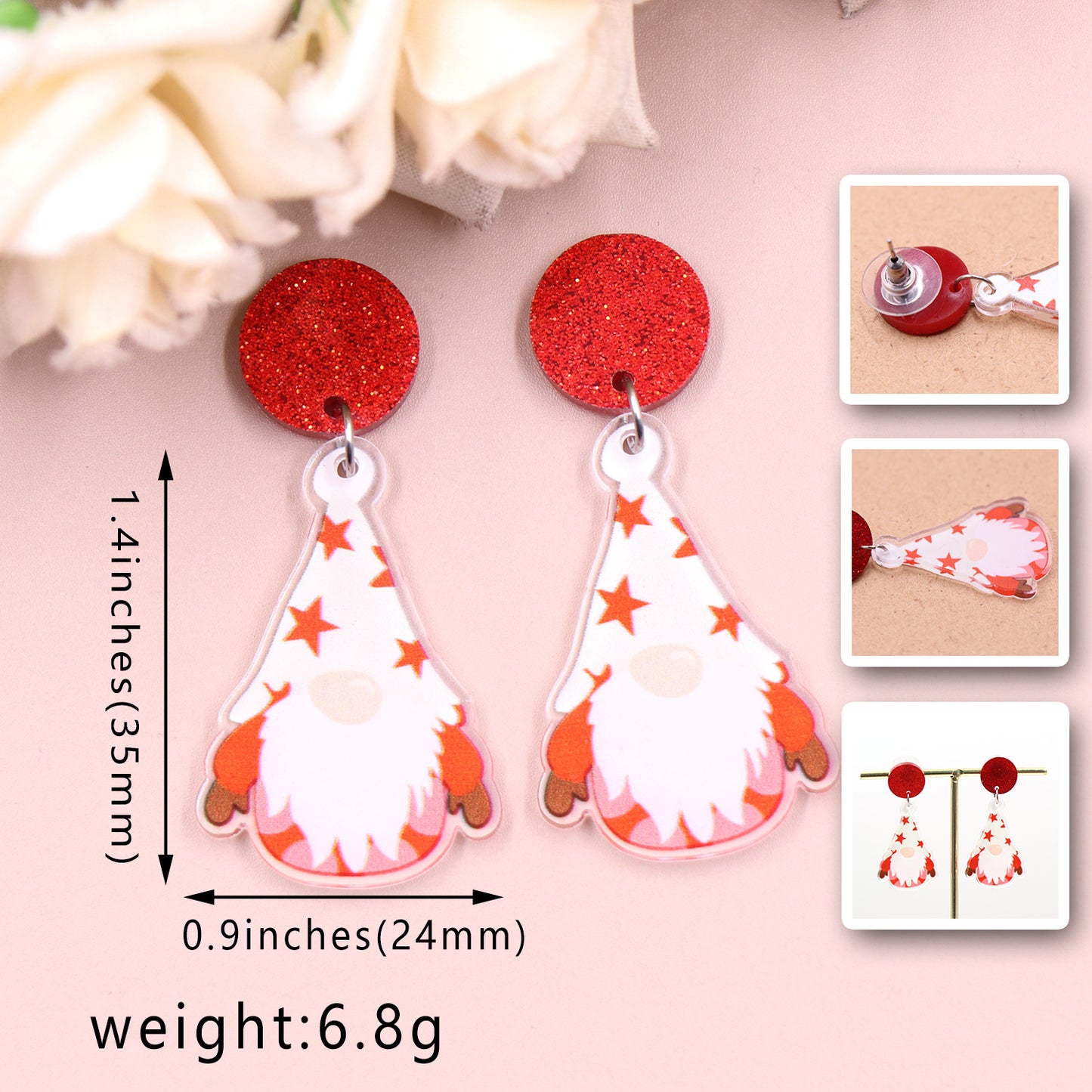 *RTS* Acrylic Gnome Earrings