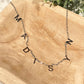 Spaced Letter Stainless Steel Necklace