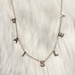 Spaced Letter Stainless Steel Necklace