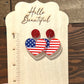 *RTS* Flag Hearts Drop Studs